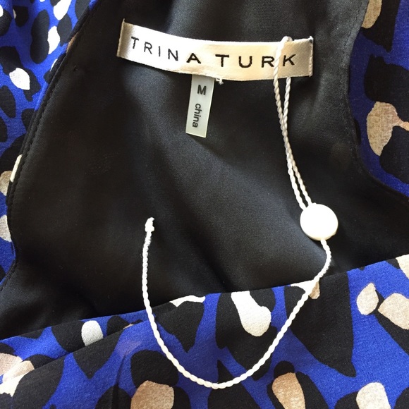 Trina Turk blue sheer dress - Picture 5 of 7